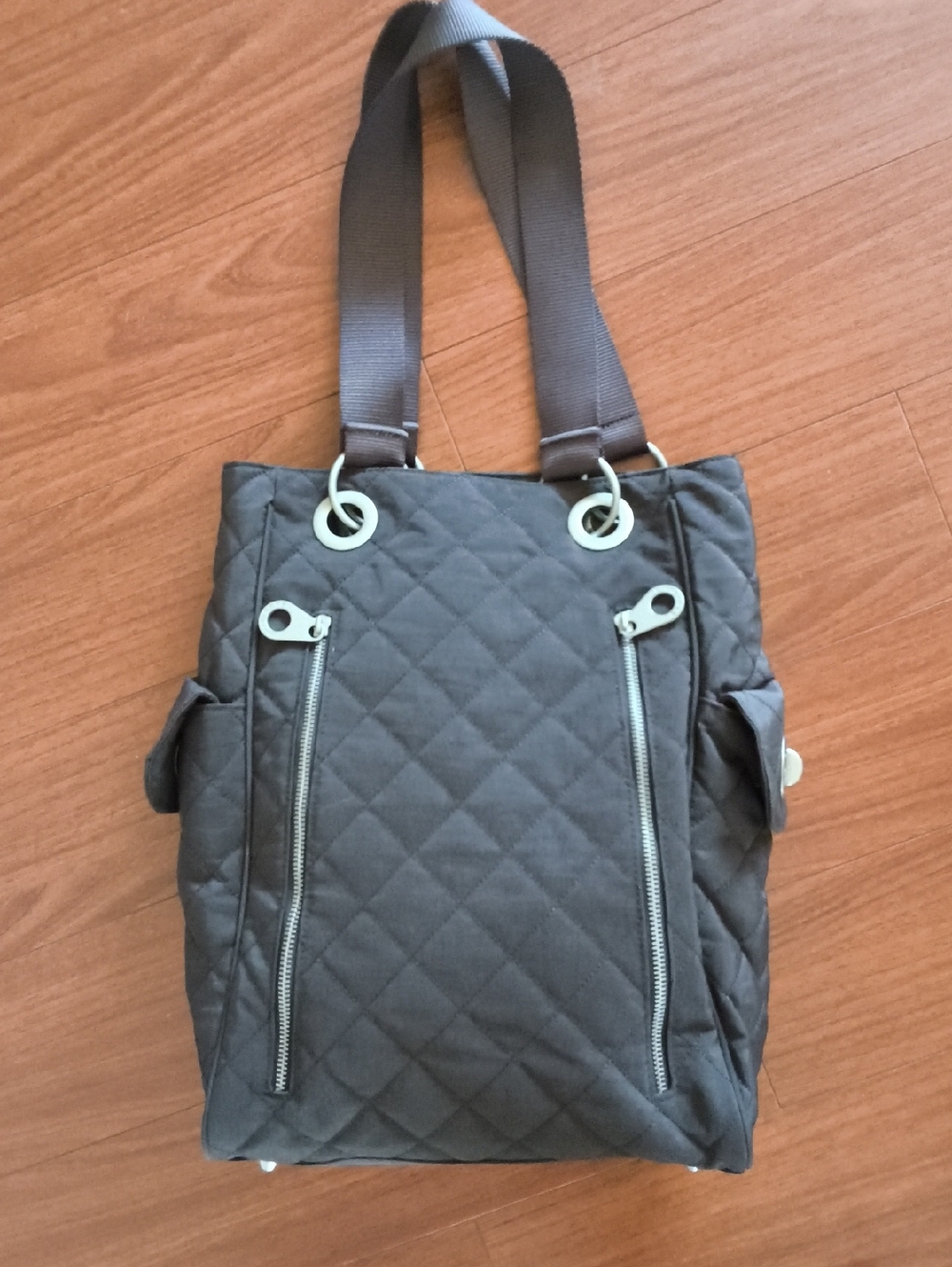 Baggallini Quilted Tote Bag Brown Everyday Carry Travel Laptop